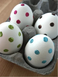 Polka-Dotted Easter Eggs