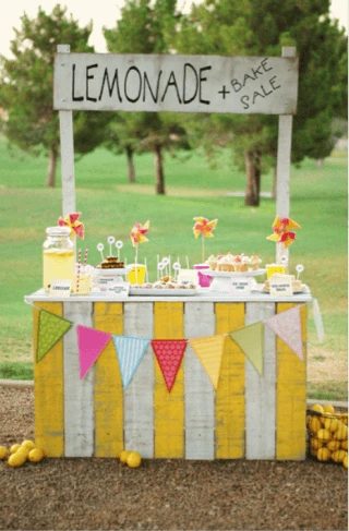 Summer Lemonade Stand in Park