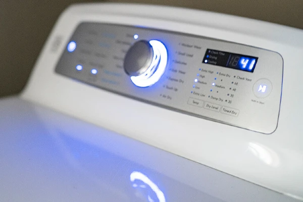 A dryer with LED light display